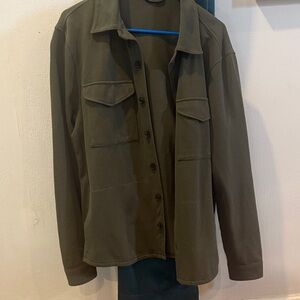 Quince Men's Dark Olive Shirt Jacket